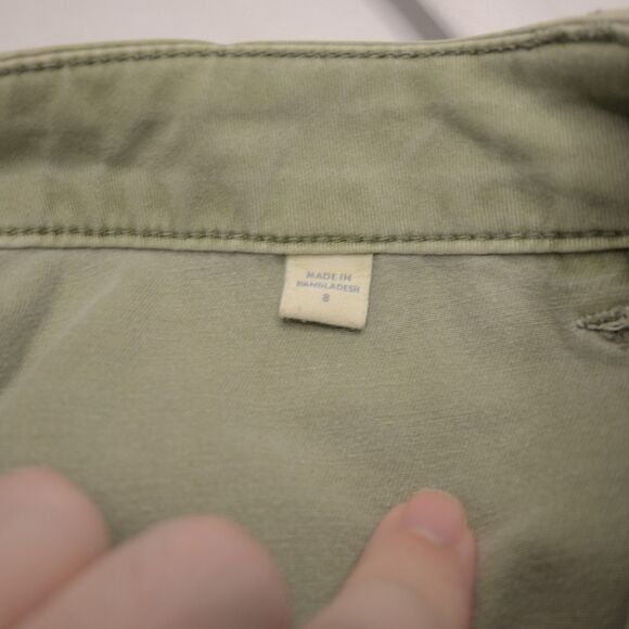 J Jill Womens 8 32x29 Green Patch Pocket Cotton Blend Jeans Pants - Picture 4 of 8